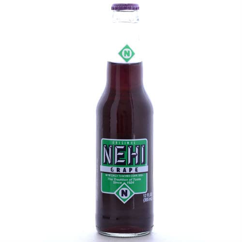NEHI Grape Soda - 12 oz. (12 Glass Bottles) 96 Pack