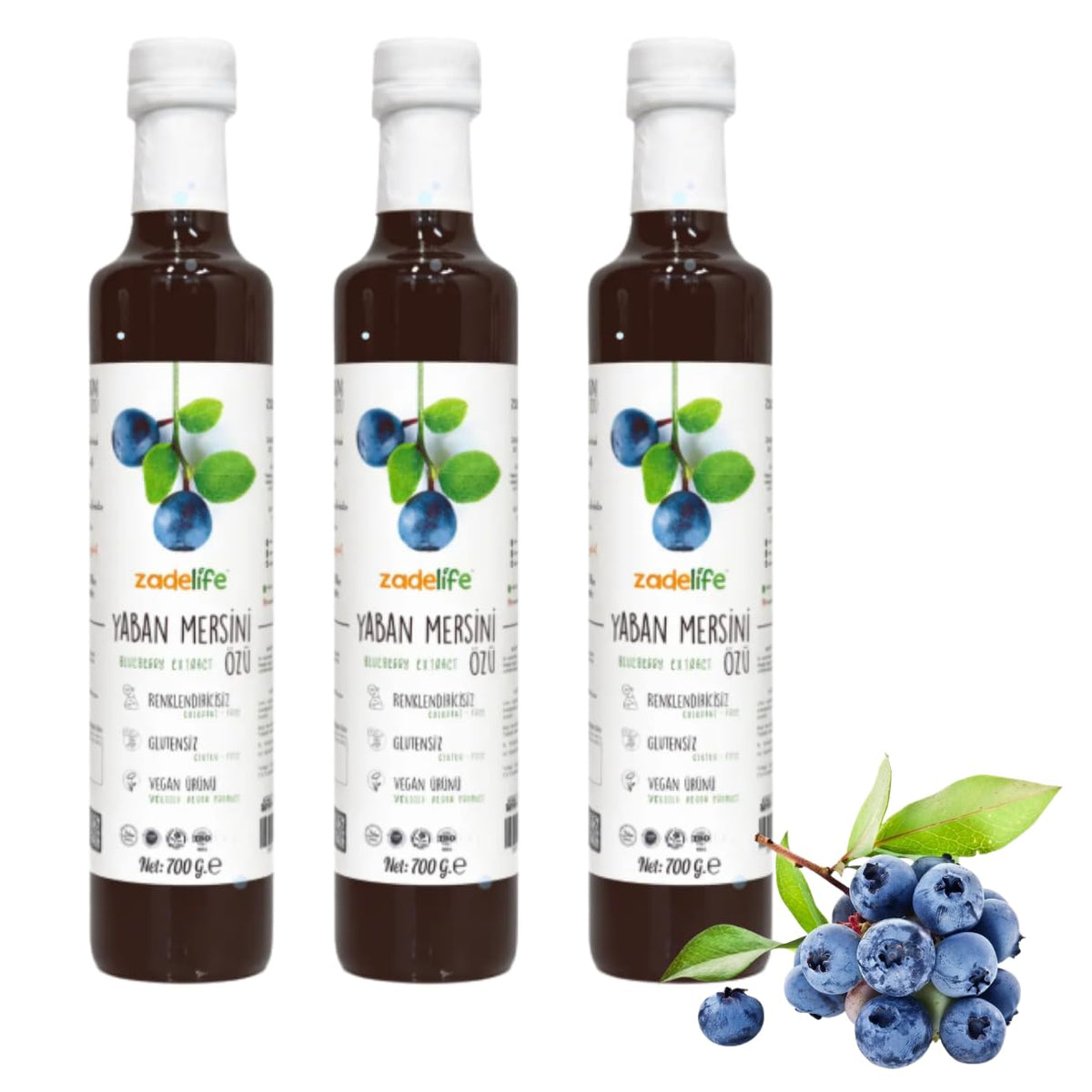 Natural Blueberry Extract 700g, 3-Pack