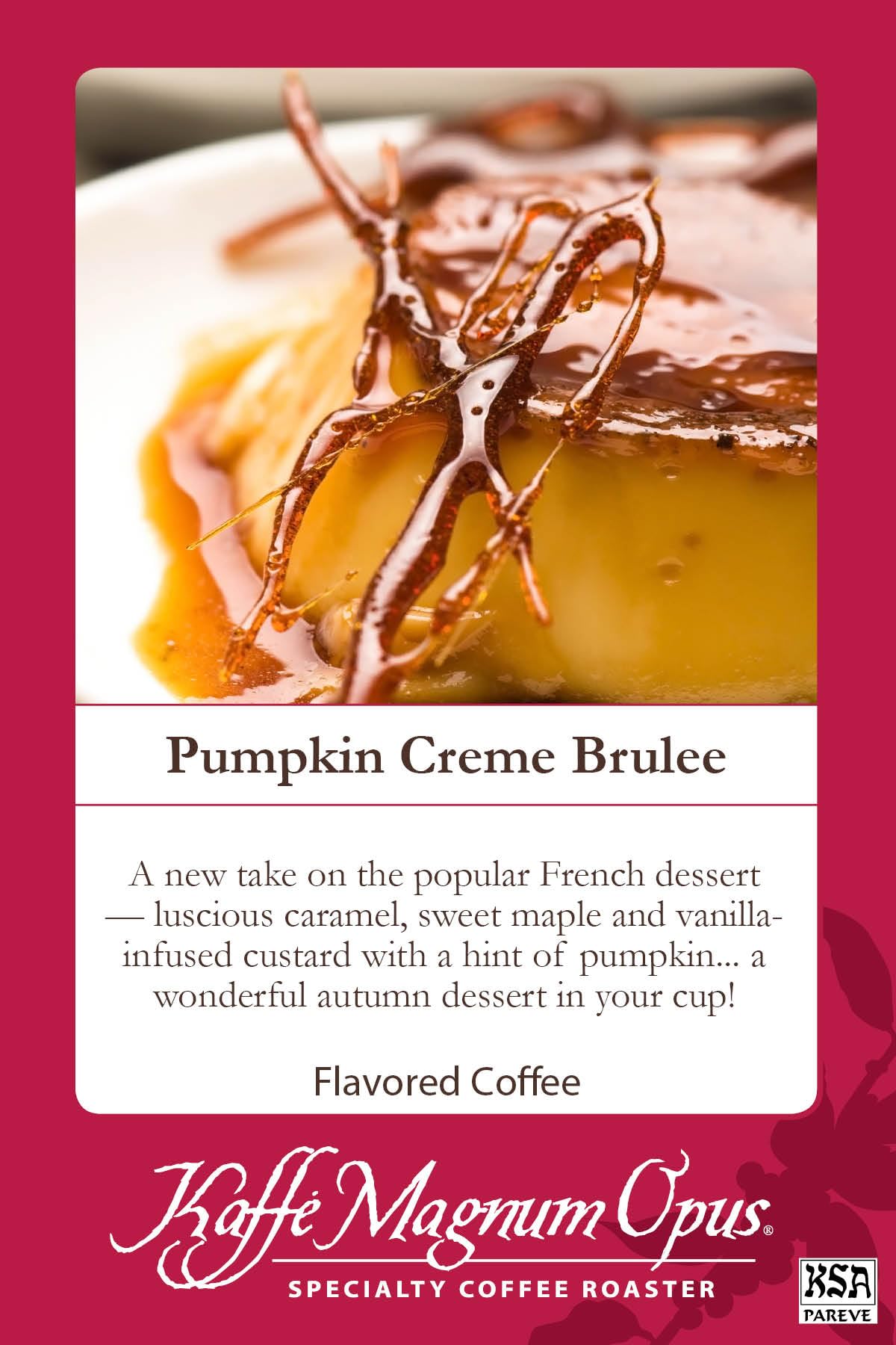 Pumpkin Crème Brûlée Ground Coffee 2.5 oz, 72-Pack
