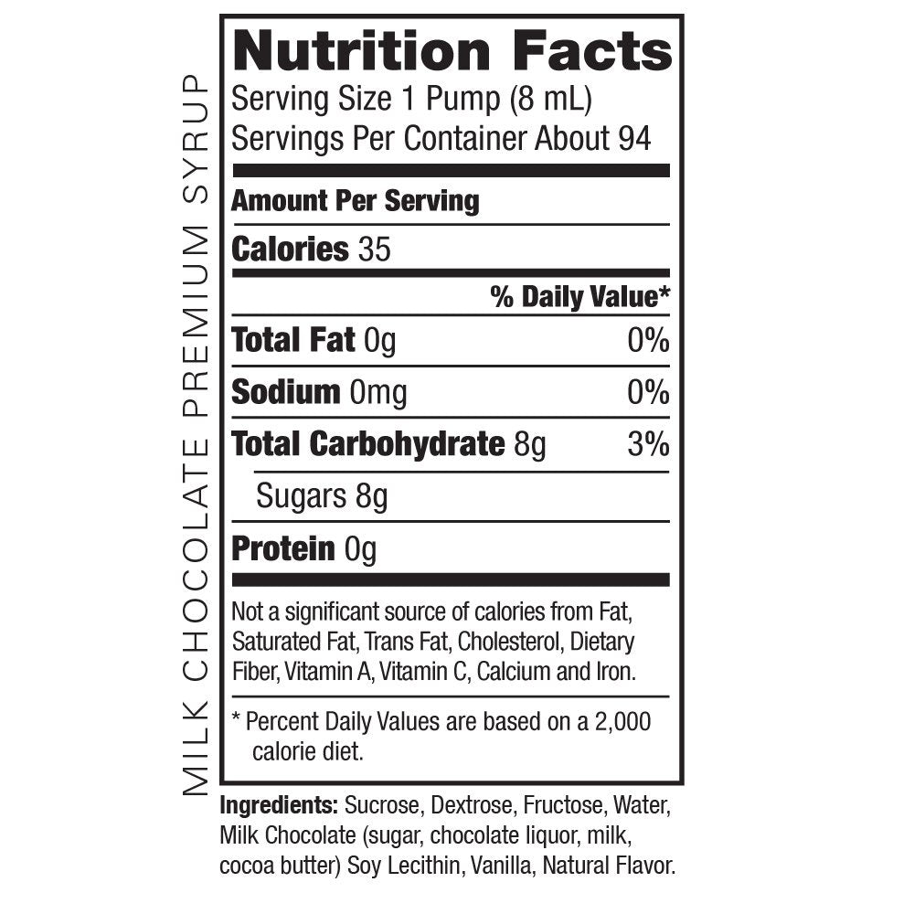 Milk Chocolate Syrup 25.4 oz, 12-Pack