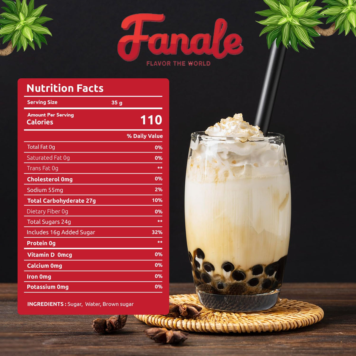 Concentrated Bubble Tea Flavoring Syrup