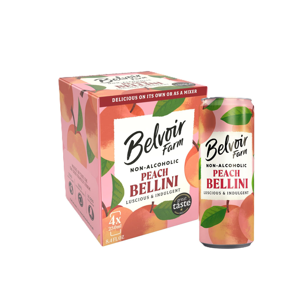 Non-Alcoholic Peach Bellini 250ml, 24-Pack