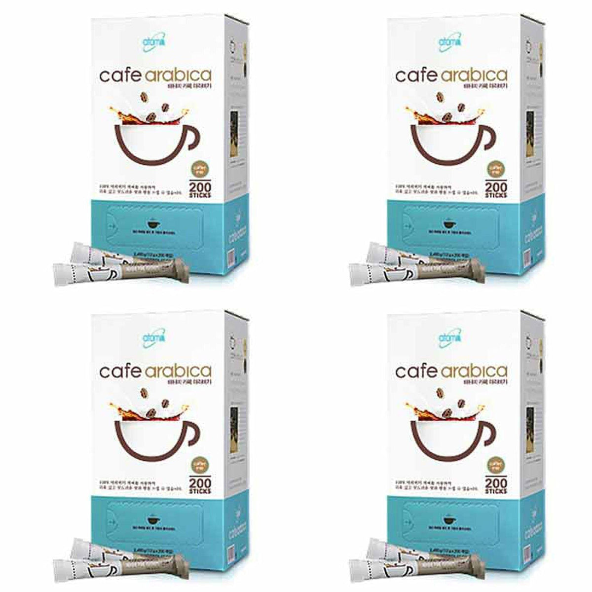 Arabica Instant Coffee Mix 200 Sticks, 4-Pack