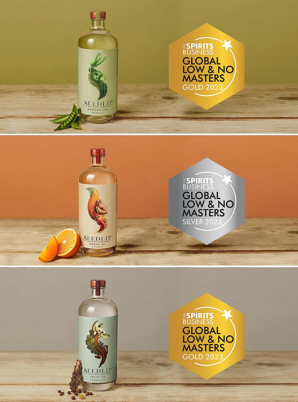 Non-Alcoholic Spirit Alternative Trio 700ml, 3-Pack