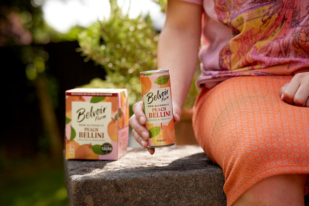 Non-Alcoholic Peach Bellini 250ml, 24-Pack