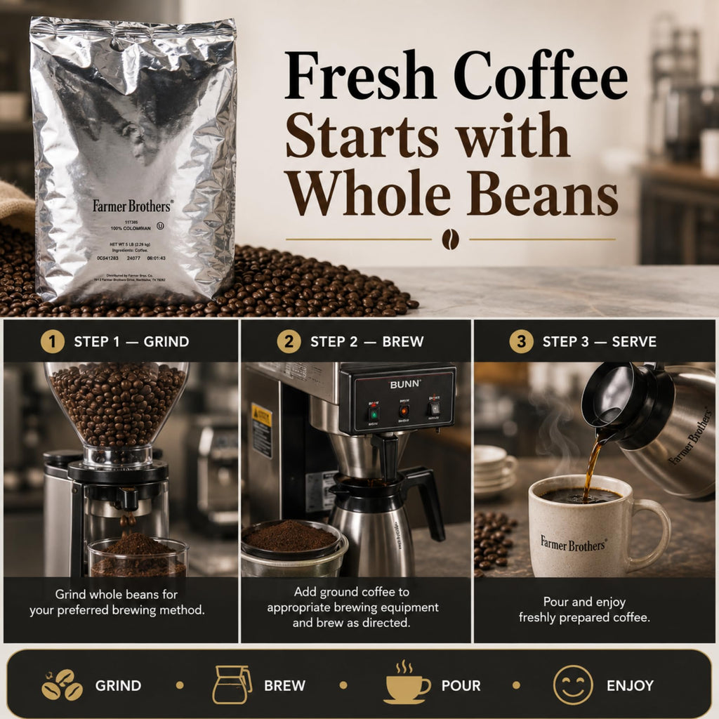 Farmer Brothers Whole Bean Coffee - 5 lb. Bag