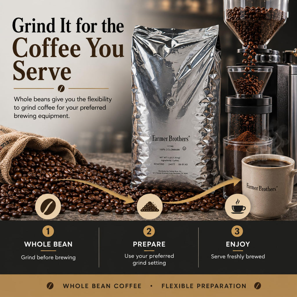 Farmer Brothers Whole Bean Coffee - 5 lb. Bag