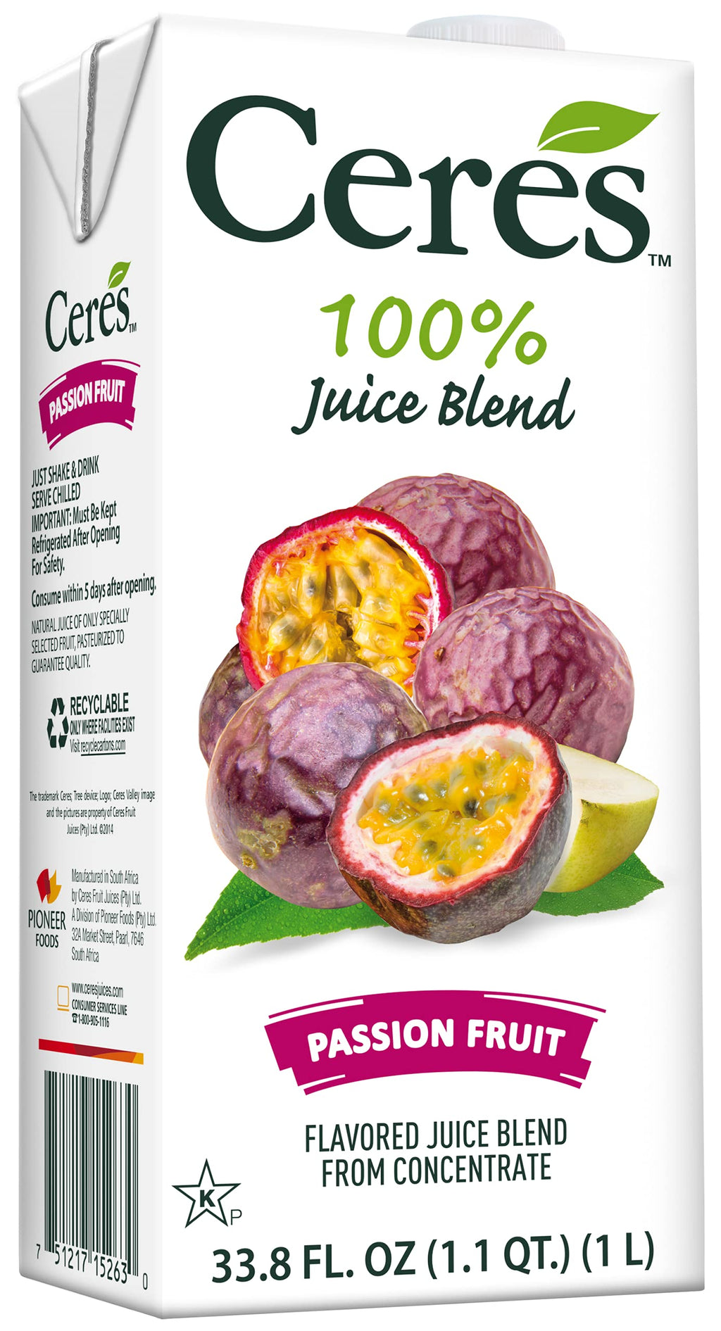 Passion Fruit Juice Blend 33.8 fl oz, 24-Pack