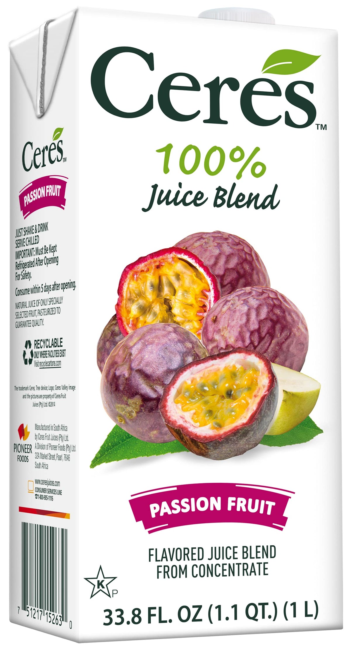 Passion Fruit Juice Blend 33.8 fl oz, 24-Pack