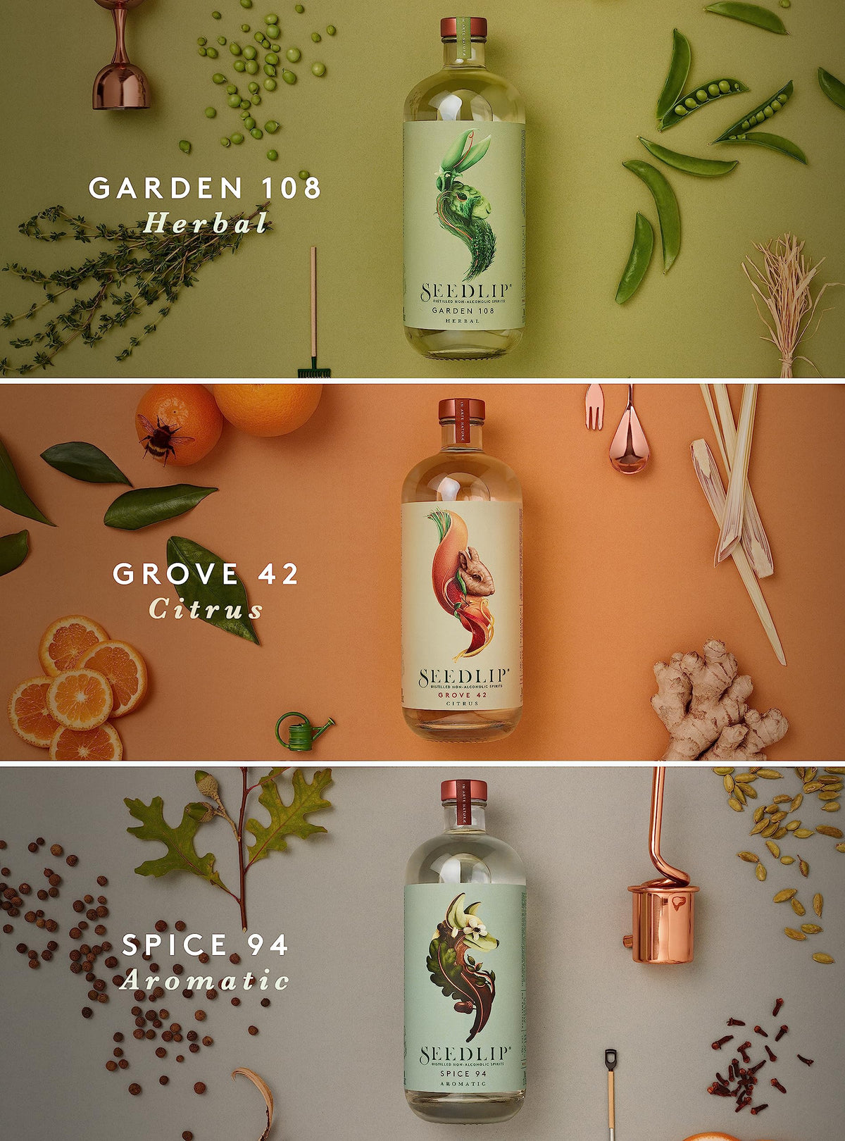 Non-Alcoholic Spirit Alternative Trio 700ml, 3-Pack